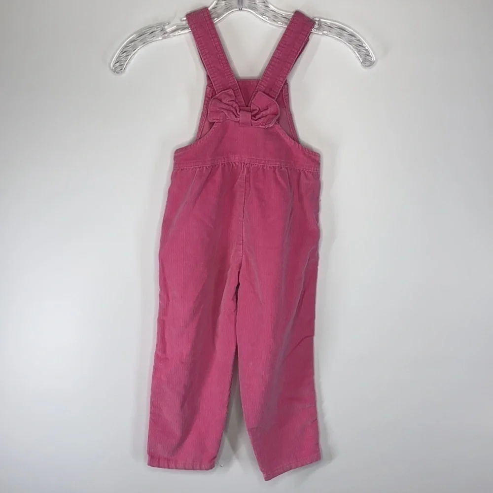 Vintage Oshkosh B'Gosh Pink Corduroy Overalls Girls 4T USA Made